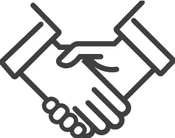 握手しているイラスト