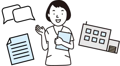 学校との関わりに困る女性にアドバイスする男性のイラスト